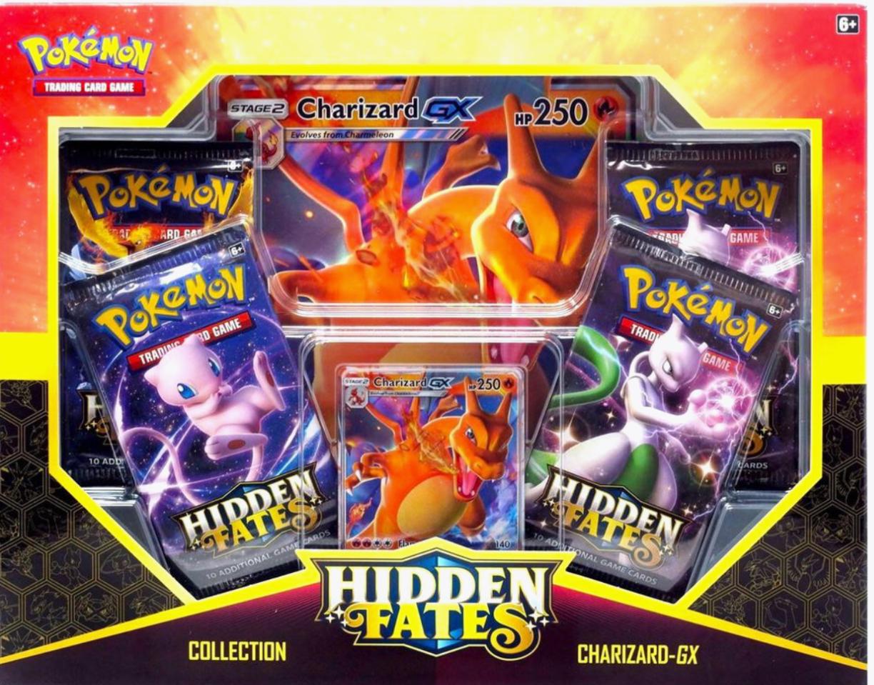 Pokemon Hidden Fates Charizard GX Collection box, factory sealed (Sun & Moon)