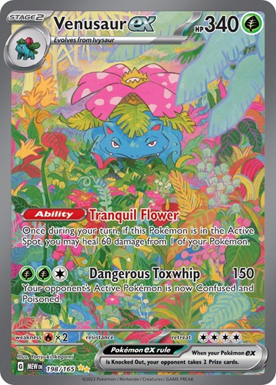 Pokemon Venusaur ex 198/165 Special Illustration Rare card, Scarlet & Violet 151, Near Mint